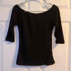 See through black cold shirt